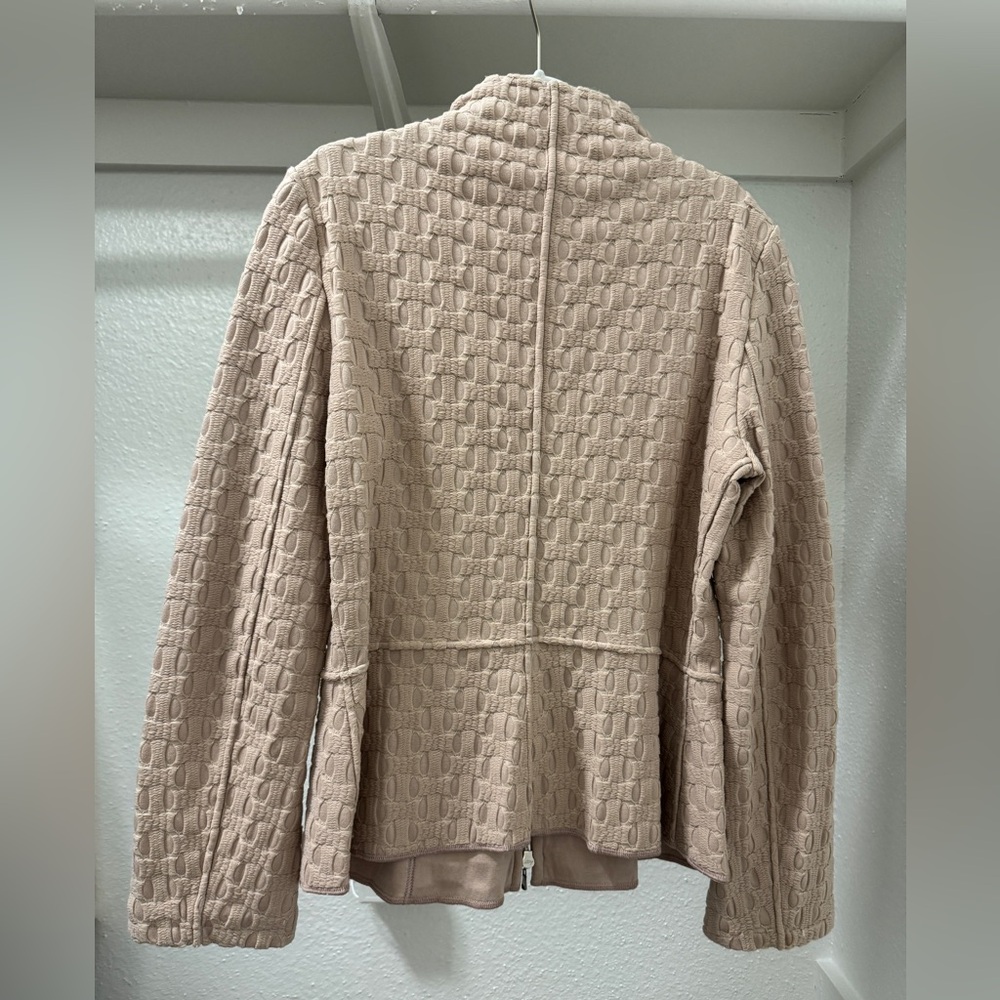 Giorgio Armani Black Label Womens 44 Pink Mock Neck Jacket Full Zip - Picture 2 of 14